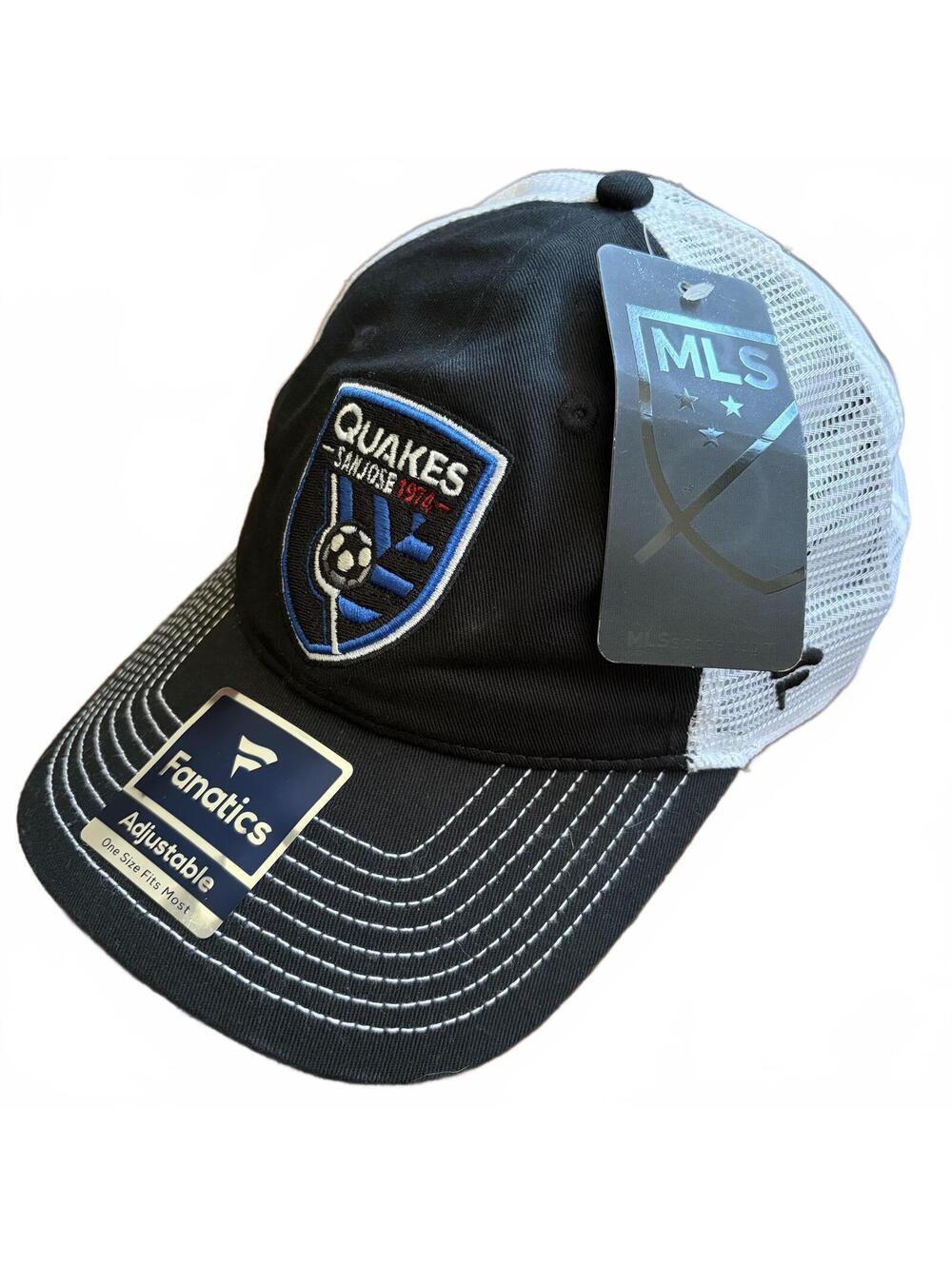 San Jose Earthquakes Hat Cap Fanatics MLS Adjustable Unisex Adult One Size NWT